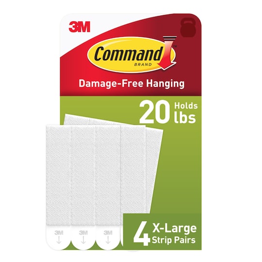 Command™ 20lb. X-Large White Picture Hanging Strips, 4 Pairs